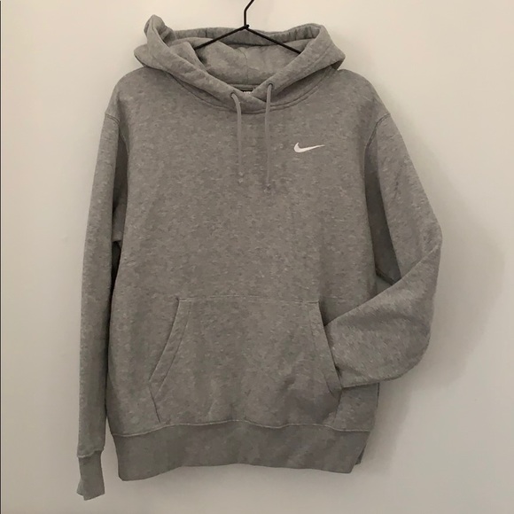 Nike Sweaters - heather grey Nike hoodie mini swoosh Travis Scott